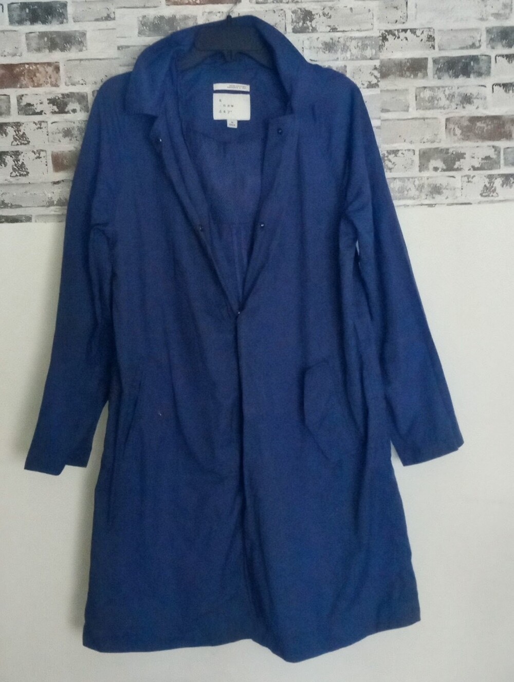 a new day Women's Royal Blue Trench Coat